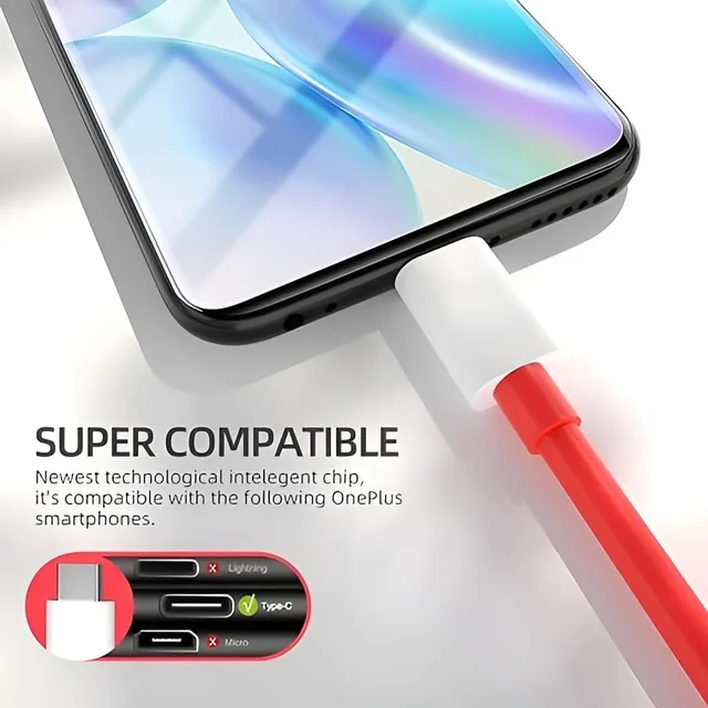 VEV ONEPLUS Data Cable Fast Charging | Type-C | 90W Output | Super Charger (White)
