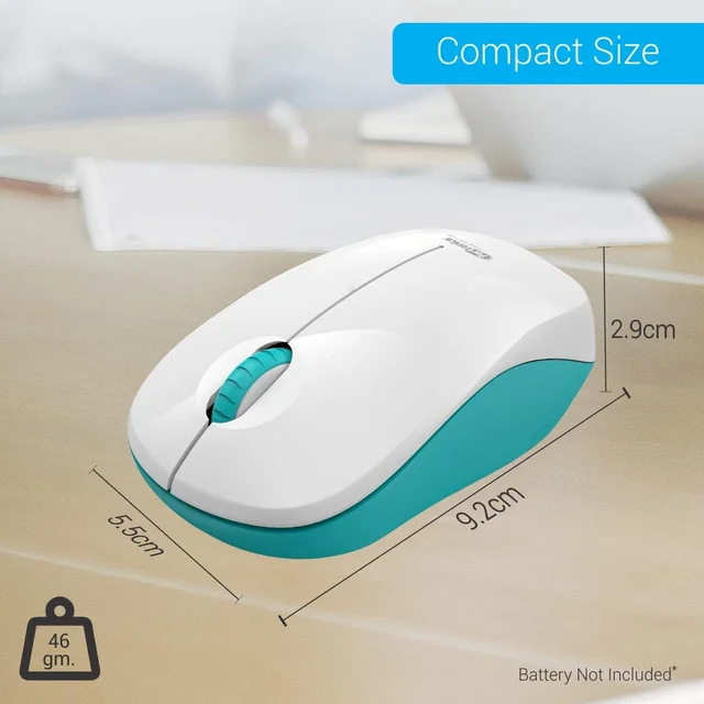 Portronics Toad 12 POR-986 Wireless 2.4G Optical Mouse with Ergonomic Design, USB Receiver for Notebook, Laptop, Computer, MacBook, Windows, MacOS (Blue)