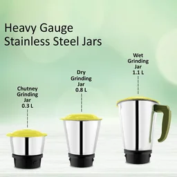 McCoy GEM Emerald Mixer Grinder 500W, 3 Jars (Blue)