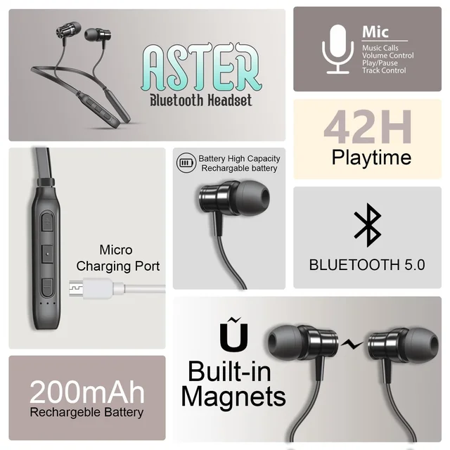 Morbi NB-21 Wireless Neckband | Dolby Sound | 40 Hours Music Time (Black)