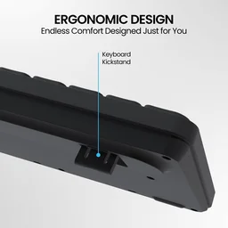 PORTRONICS Portronics Ki-Pad 3 USB Wired Keyboard with Large Keycaps | Noise-Free Typing | Fn Multimedia Hotkeys | Full-Size Layout With Num Pad | Ergonomic Design | 1.5m USB Cable | For Laptop & PC (BLACK)