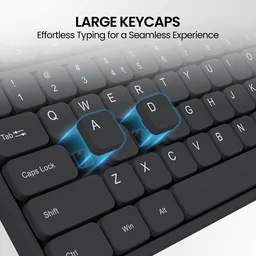 PORTRONICS Portronics Ki-Pad 3 USB Wired Keyboard with Large Keycaps | Noise-Free Typing | Fn Multimedia Hotkeys | Full-Size Layout With Num Pad | Ergonomic Design | 1.5m USB Cable | For Laptop & PC (BLACK)