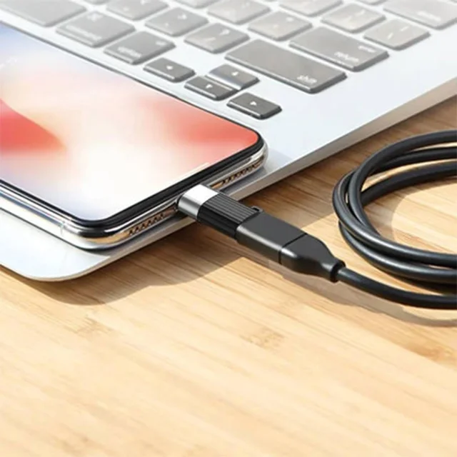 Morbi D-40 High-Speed USB-C to Lightning OTG Adapter with Keychain - Portable & Durable Data Transfer Connector for iOS Devices