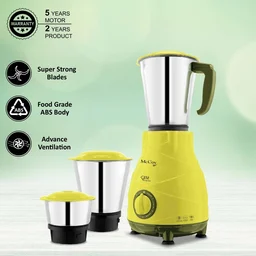 McCoy GEM Emerald Mixer Grinder 500W, 3 Jars (Blue)
