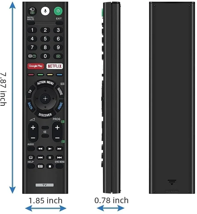 HUAYU Sony Voice Common LCD/LED Remote Control RM-L1351 Compatible for Sony Android TV RM-L1351, (Black) - Black