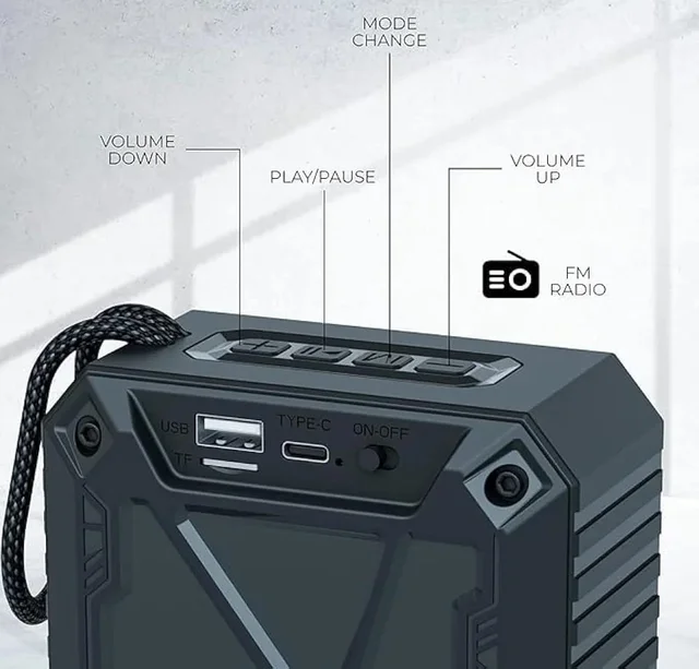 TARGET Target SB-89 Wireless Portable Bluetooth Speaker | Bluetooth V5.4 Connectivity 8 Watts | Extreme Powerful Bass Speaker Supports TF/SD Card/USB/AUX 5-6 Hours Playback