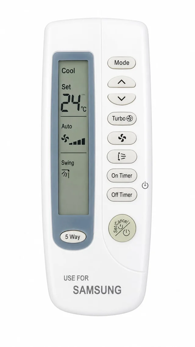 VEV Samsung Split AC Remote Compatible For Samsung AC (WHITE)