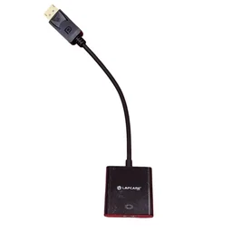 LAPCARE HDMI Adapter 0.2M DP to HDMI Converter With 20CM Cable (BLACK)