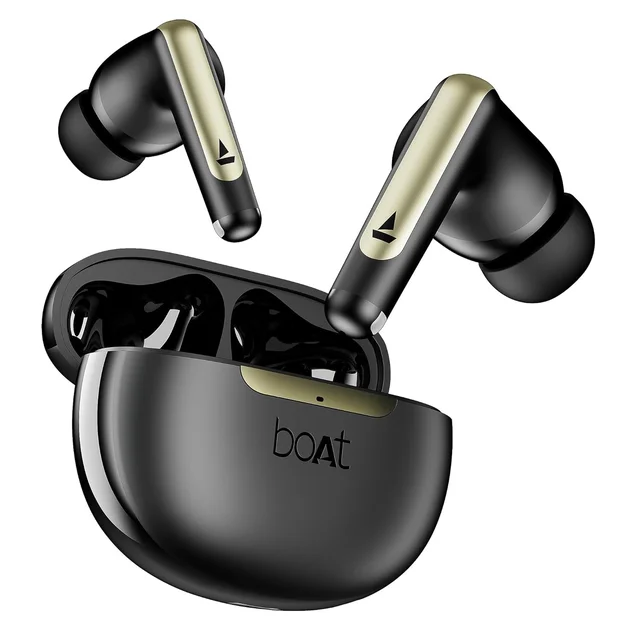 BOAT Boat Airdopes 141 Elite ANC With 35dB Active Noise Cancellation | 4Mics ENX Tech, 42HRS Battery | Fast Charge IPX5, Bluetooth Earbuds | TWS Ear Buds Wireless Earphones With Mic (Black)