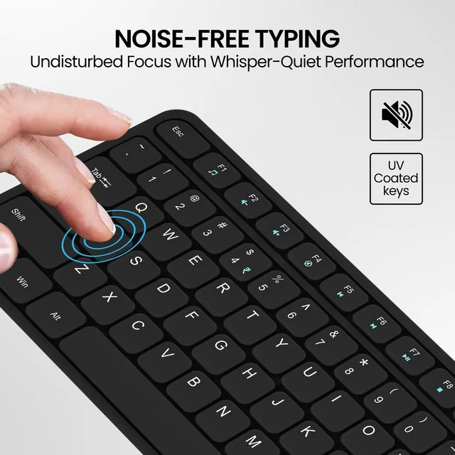 PORTRONICS Portronics Ki-Pad 3 USB Wired Keyboard with Large Keycaps | Noise-Free Typing | Fn Multimedia Hotkeys | Full-Size Layout With Num Pad | Ergonomic Design | 1.5m USB Cable | For Laptop & PC (BLACK)