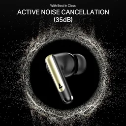 BOAT Boat Airdopes 141 Elite ANC With 35dB Active Noise Cancellation | 4Mics ENX Tech, 42HRS Battery | Fast Charge IPX5, Bluetooth Earbuds | TWS Ear Buds Wireless Earphones With Mic (Black)