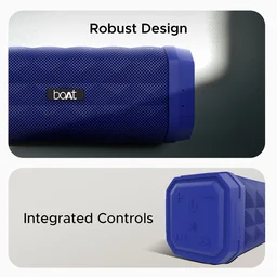 boat boAt Stone 650R 10W with The IPX 5 Rating, 7 Hours of Play time, Bluetooth v4.2 and AUX (Navy Blue)