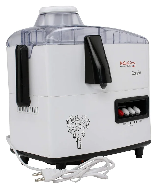 McCoy Comfort 450-Watt Juicer Mixer Grinder | 2 Jars (White)