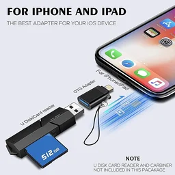Target OTG-120 Lightning OTG Adapter Compatiable For Iphone, IPAD (BLACK)