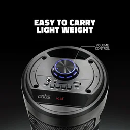 Artis MS301 Wireless Bluetooth Portable Party Speaker with RGB Glow Lights, Wired Mic, Remote Control, FM Radio & Aux in/USB/TF Card Reader Input | 20W RMS Output (Black)