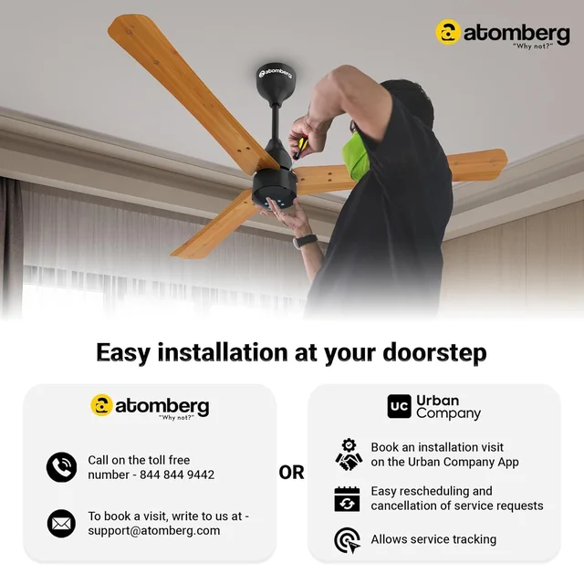 atomberg Renesa 1200mm BLDC Ceiling Fan with Remote Control | BEE 5 star Rated Energy Efficient Ceiling Fan | High Air Delivery with LED Indicators | 2+1 Year Warranty (Gloss White) - Gloss White