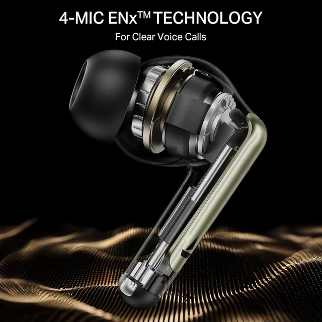 BOAT Boat Airdopes 141 Elite ANC With 35dB Active Noise Cancellation | 4Mics ENX Tech, 42HRS Battery | Fast Charge IPX5, Bluetooth Earbuds | TWS Ear Buds Wireless Earphones With Mic (Black)