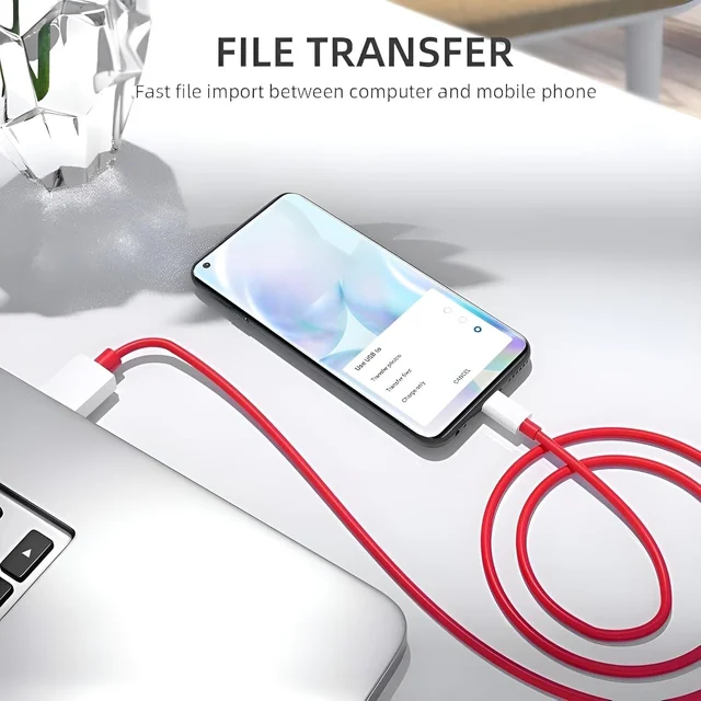 VEV ONEPLUS Data Cable Fast Charging | Type-C | 90W Output | Super Charger (White)