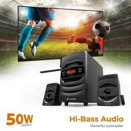 LAPCARE (LUS-207) Badshah 2.1 50W Bluetooth Home Theatre With High Bass | Stereo Sound | Multi Connectivity & Wireless Remote (Black)