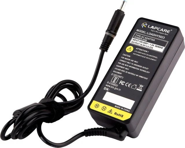 LAPCARE Lapcare Compatible Adapter For HP Laptop 65W | 19.5V/3.33A | (4.5*3.0mm) BLP (BLACK)