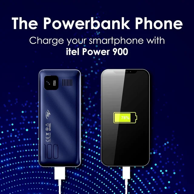 Itel itel Power 900 Power Bank Mobile Phone,10000 mAh with 7 Months Battery Back up, 10W Charging Support and 2.8 inch Display (Deep Blue)