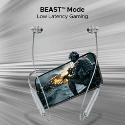 boAt Rockerz 111 Up to 40 Hours Playtime, Dual Device Pairing, ENx Tech, Beast Mode, ASAP Charging, BTv5.3, IPX5, Type-C Interface & Magnetic in Ear Buds Bluetooth Wireless Neckband (Ash Grey) - Gray