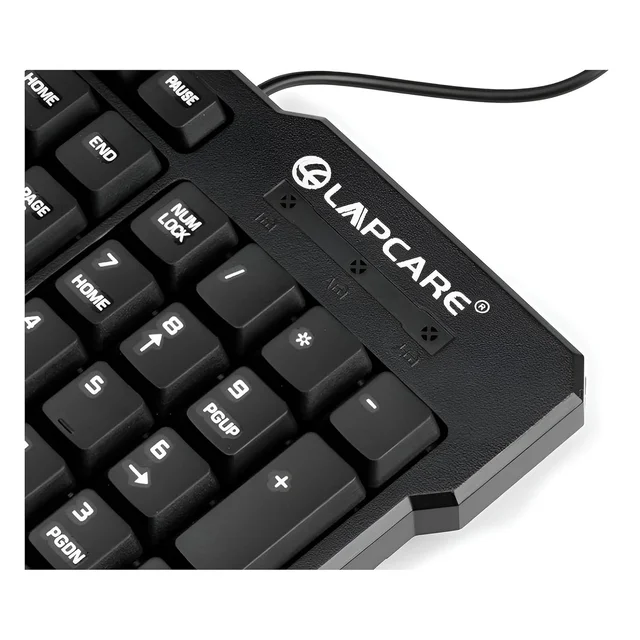 LAPCARE Magma 2.0 Wired USB Keyboard (LKB-399) Come With 103 Keys Black Including 12 Dedicated Multimedia Function Keys & With Rupee Key | Membrane Switch | Plug & Play USB | 1.5m Cable (BLACK)