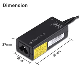Zebronics Zeb- LA401720045L 45W Laptop Adapter 4x1.7mm Connector (Black)