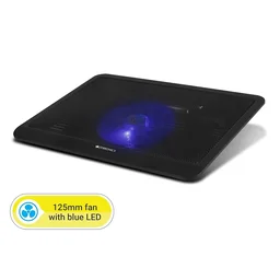 Zebronics Zebronics Zeb- NC1200 USB Powered Laptop Cooling Pad with 125mm Fan, Pass Through USB Connector and Blue LED Lights