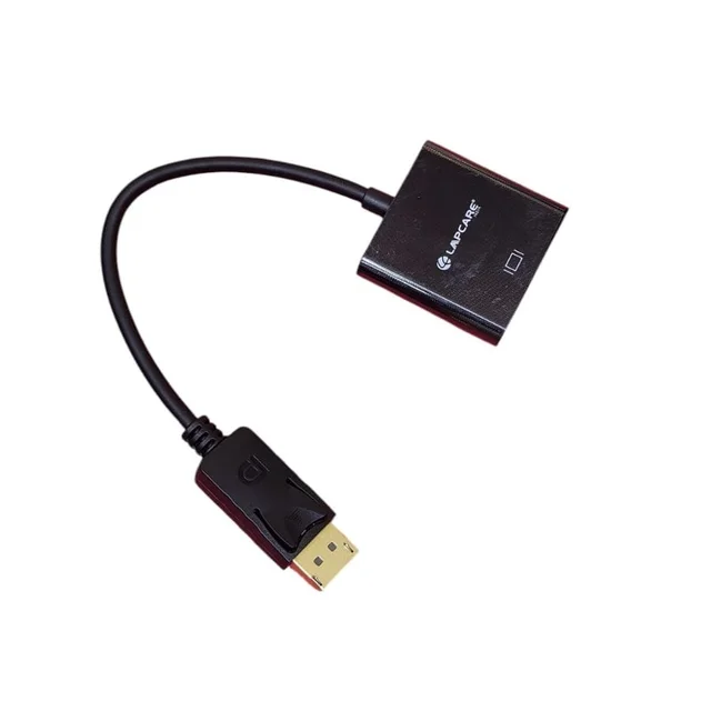 LAPCARE HDMI Adapter 0.2M DP to HDMI Converter With 20CM Cable (BLACK)