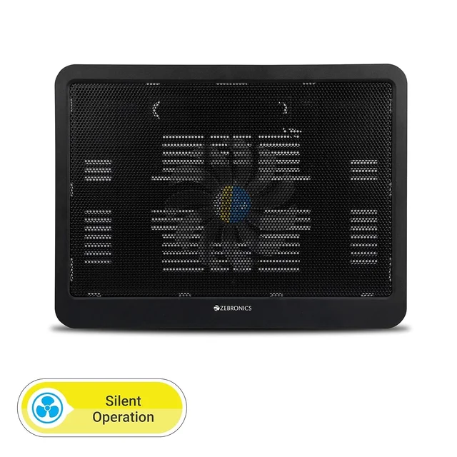 Zebronics Zebronics Zeb- NC1200 USB Powered Laptop Cooling Pad with 125mm Fan, Pass Through USB Connector and Blue LED Lights