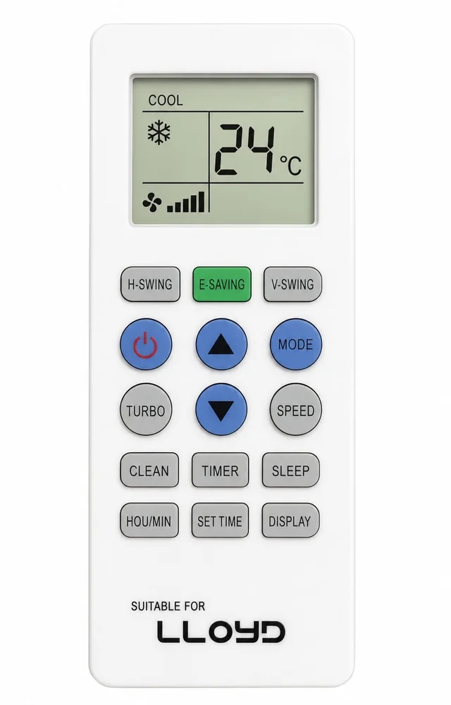 VEV Lloyd Split AC Remote Control Compatible For Lloyd AC (WHITE)