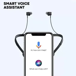 VNV Zen Link Wireless Neck Band Magnetic Stereo Earbunds | 40 Hrs Play Time | With Type-C Charging (BLACK)