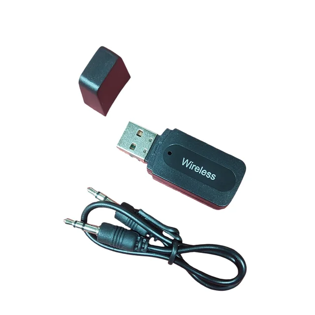 VEV Bluetooth Stereo Audio Receiver with 3.5mm aux Cable- Compatible with Smart Phones-Bluetooth Music Receiver (Black)