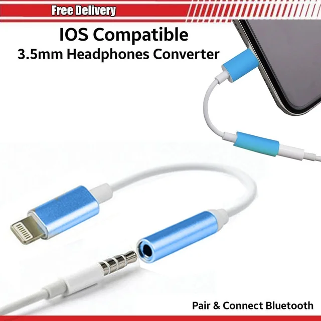 VEV Target Lightning to 3.5mm Audio Jack Adapter (HC-105) / Connector (Only Music Control Audio Adapter for iPhones / iPads)