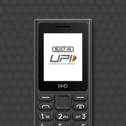 HMD 105 Dual Sim Keypad Phone with Built-in UPI App, Phone Talker, Long-Lasting Battery, Wireless FM Radio (Black)