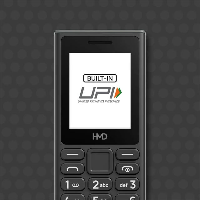 HMD 105 Dual Sim Keypad Phone with Built-in UPI App, Phone Talker, Long-Lasting Battery, Wireless FM Radio (Black)