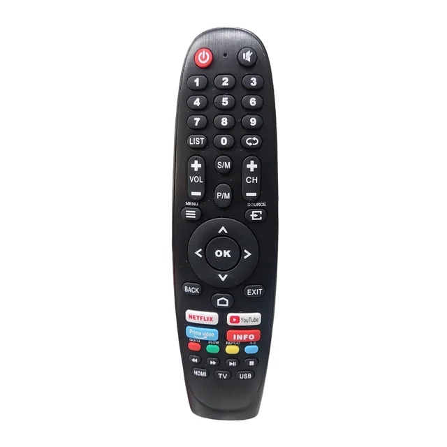 Jaipan Jaipan Remote TV with Netflix, YouTube, Prime Video | Compatible Remote for Jaipan TV 32" (Black)