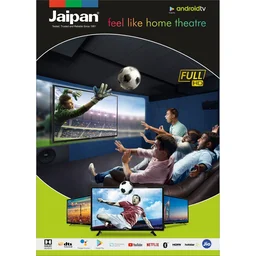 Jaipan 24 Inch JST-2400HD Smart LED TV | Frameless TV (Black)