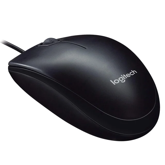 Logitech M90 1000 DPI Optical Tracking, Ambidextrous Wired Optical Mouse (Black)