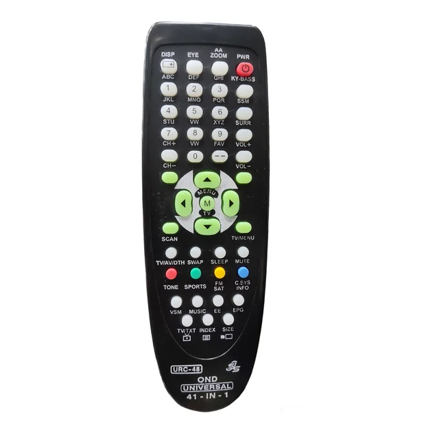 VEV Onida URC- 48 Universal 41-IN-1 Remote | Compatible for TV Onida Remote (Black)
