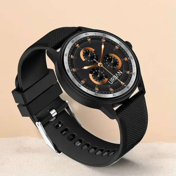 Urban Revolt | 1.4" HD IPS Display | 550 Nits | 122+ Sports Mode Smartwatch (Black) - Black