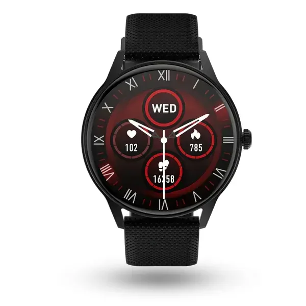 Urban Revolt | 1.4" HD IPS Display | 550 Nits | 122+ Sports Mode Smartwatch (Black) - Black