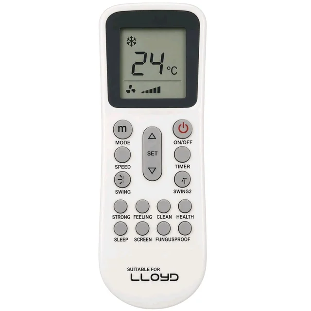 VEV LLOYD AC Remote Compatible for AC-125 LLOYD AC Remote (WHITE)