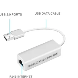 VEV USB 2.0 Ethernet Lan Adapter USB To RJ45 Network LAN Adapter Up To 10/100Mbps, For Windows/Mac/Linux