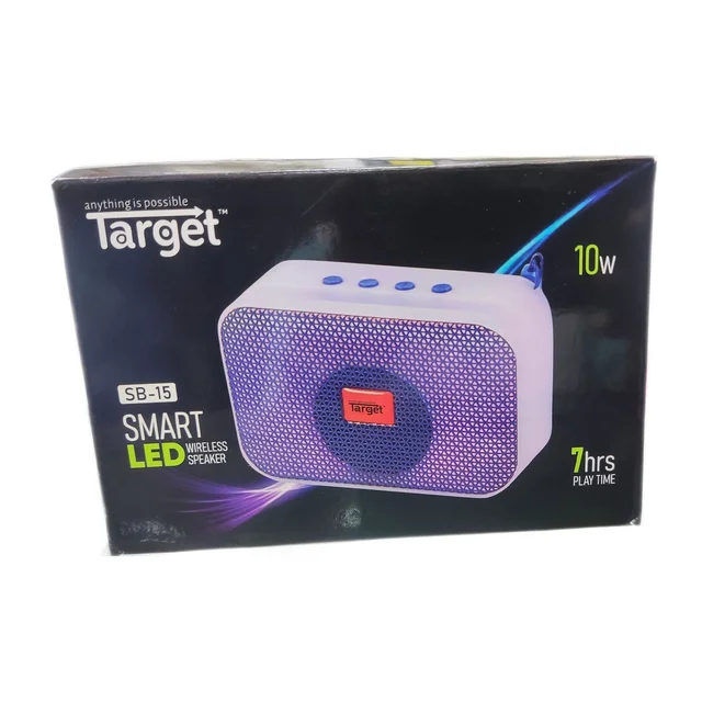 Target SB-15 Mini Party Speaker | Smart LED Wireless Speaker | 7 Hrs Play Time - Blue