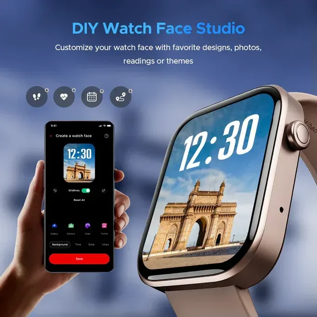 boAt WAVE ASTRA 3 Smartwatch | 1.83" (4.64cm) Display | BT Calling, Powered by Crest+ OS, 700+ Active Mode (Cherry Blossom)