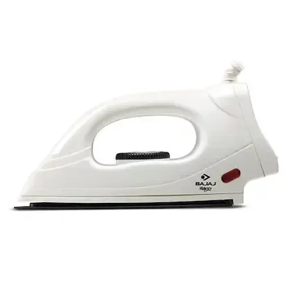 Bajaj Majesty DX-4 (440214) 1000W Dry Iron With Advance Soleplate And Anti-Bacterial German Coating Technology, (White) - White