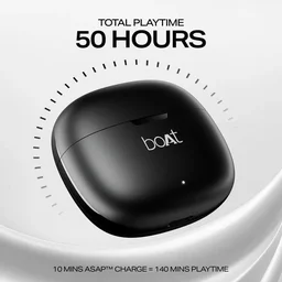 BOAT Boat Airdopes 213 | Wireless Earbuds With 50 Hours Playback | BEAST™ Mode & ENX™ Calling (BLACK)