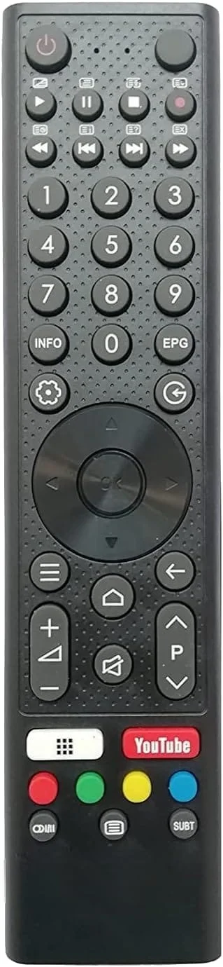VEV Micromax Remote Control Compatible With Micromax Smart TV Remote With Hot Keys YouTube Function (BLACK)
